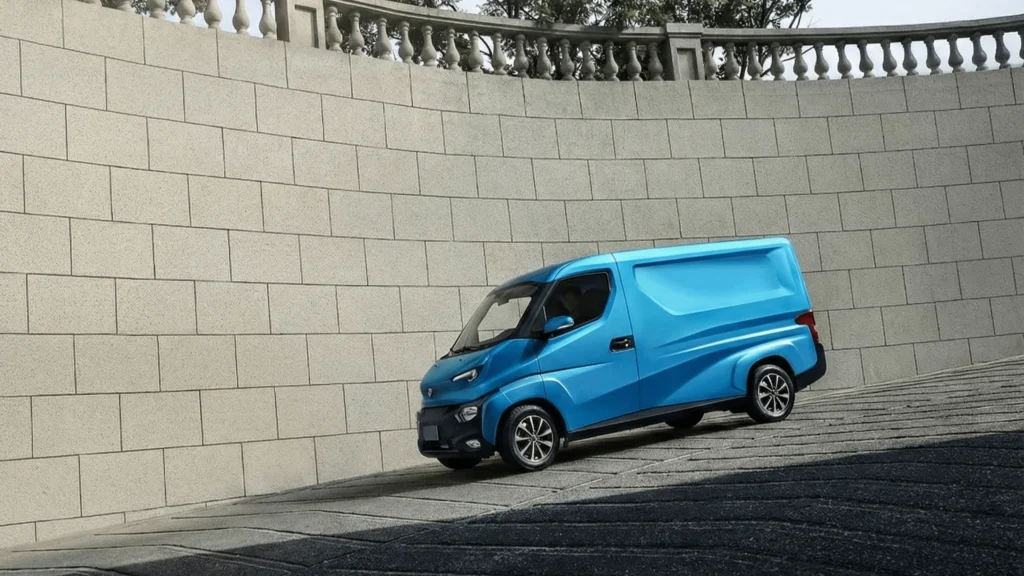 blue feidi enter van